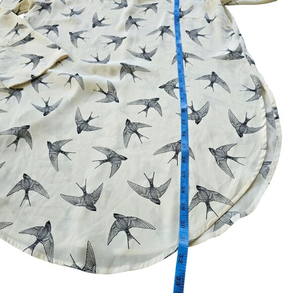 H&M Swallow Bird Women's Tunic top long sleeved crew neck size 10 - Picture 9 of 11